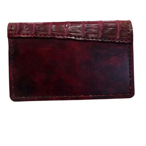 Handmade Long Wallet – Texas Oak Tanned Leather with Genuine C